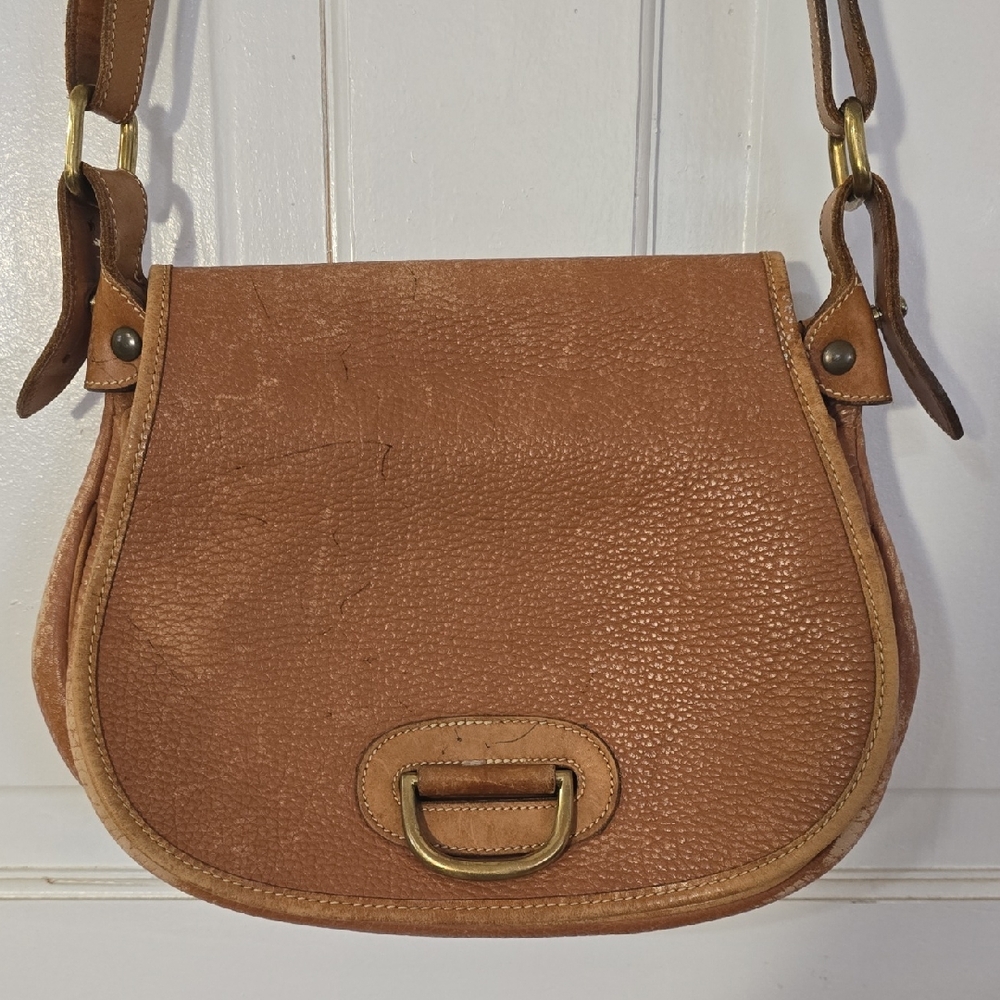 Vintage Dooney & Bourke Leather Crossbody Bag Adjustable Straps & 7 pockets!